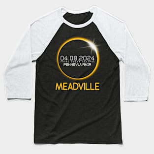 MEADVILLE Pennsylvania Total Solar Eclipse April 8 2024 Baseball T-Shirt